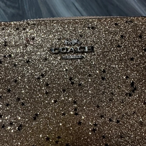 Coach Gold Glitter & Stars Wallet - Picture 5 of 6